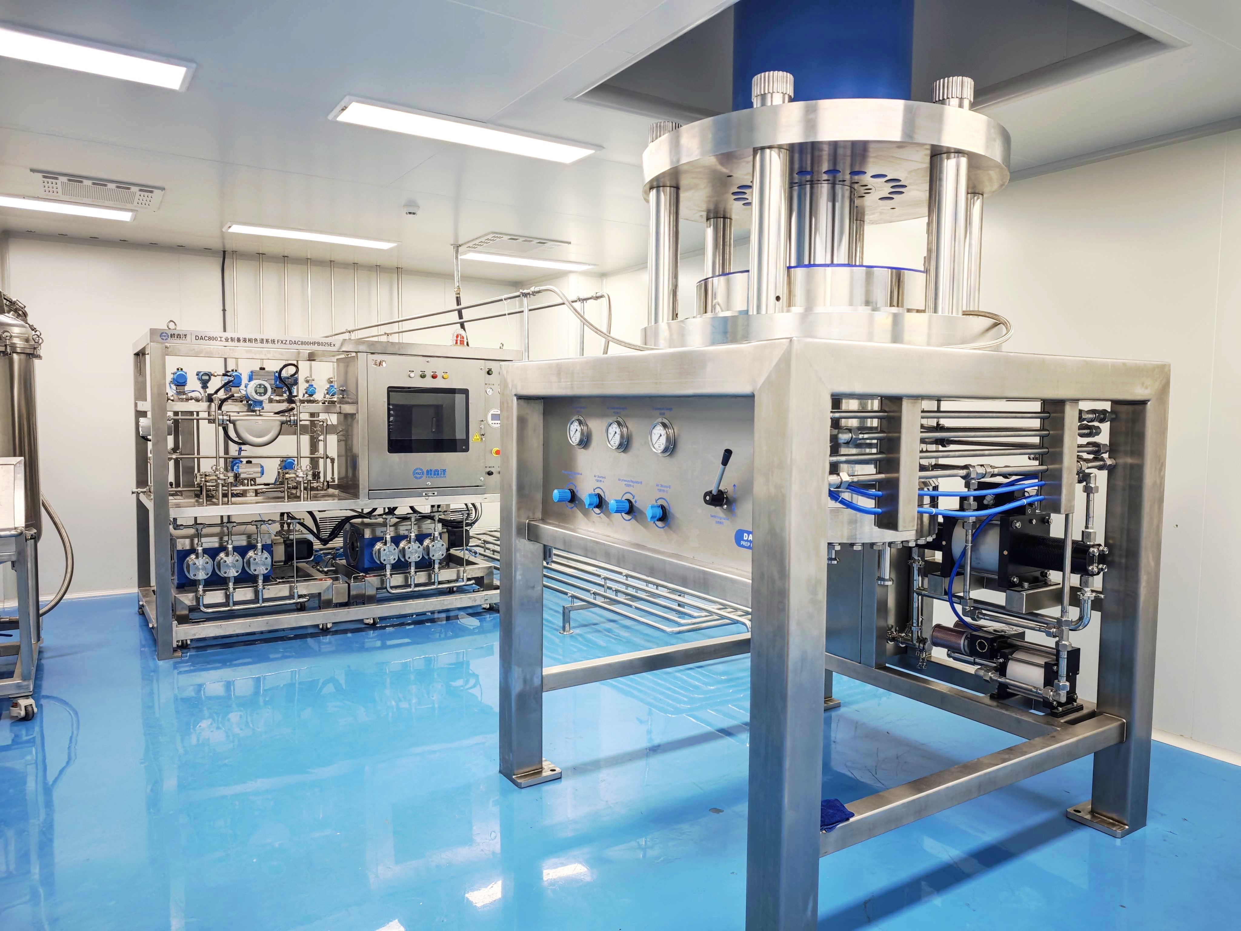 High-performance liquid chromatography system for peptide purification